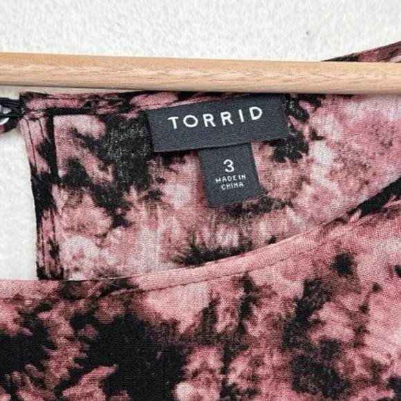Torrid Womens Size 3X Tie Dye Babydoll Gauze  Keyhole Front Tunic - Picture 10 of 14